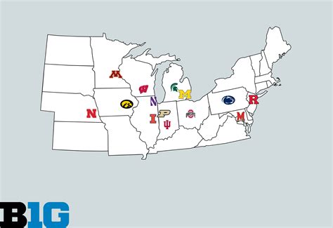 Big 10 Conference Map
