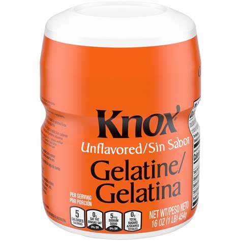 Knox Plain Unflavored Gelatin Powder, 16 oz Can - Pack of 3 - Walmart.com