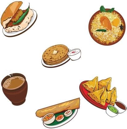 Maachis 7.62 cm Indian Food Stickers for Laptop Mobile Pack of 6 Chai ...