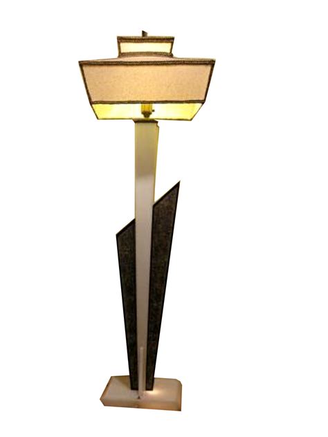 Mid Century Modern MCM Moss Lucite Floor Lamp | Modernism