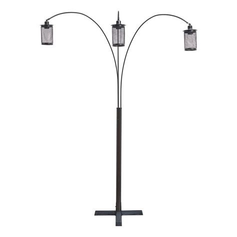 Benzara Metal Decorative Floor Lamp with Triad of Bulbs, Black at Lowes.com
