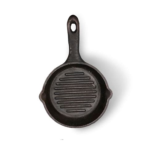 Buy Zishta Cast Iron Grill Pan - Long Handle Grill Pan Cast Iron Pan ...