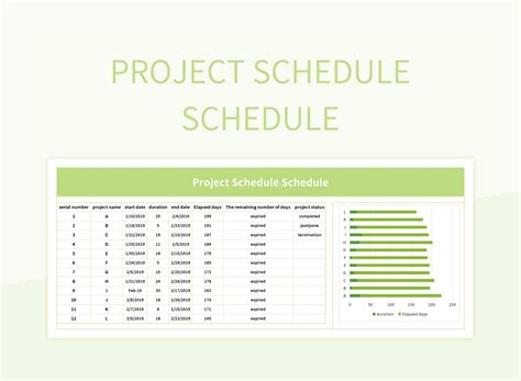 Image result for Project Schedule Template Excel