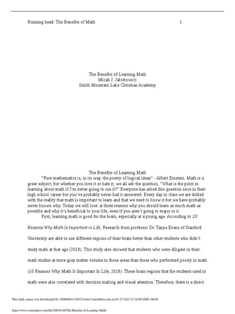 Image result for Math Benefit