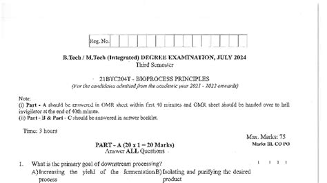 21BTC204T - Last Year Question Papers for Bioprocess Principles Exam ...