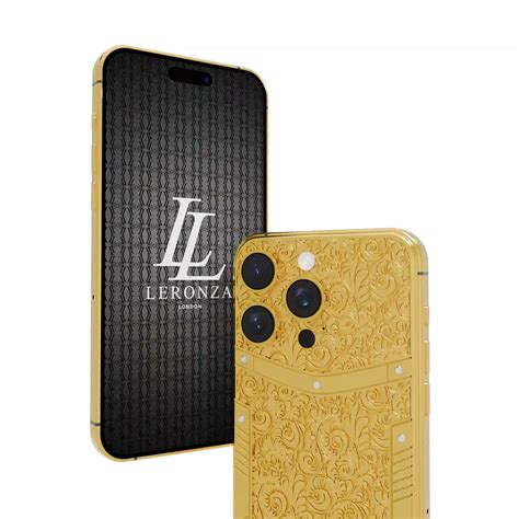 Leronza Luxury 24K Gold iPhone 16 Pro Max Flora