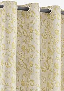 Buy Yellow Weaves 2 Pcs Jacquard Botanical Eyelet Long Door Curtain ...