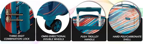 Skybags Polycarbonate 55 cms Coral Hardsided Cabin Luggage (Shift ...
