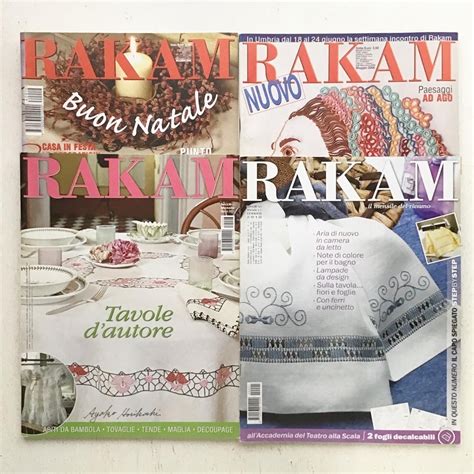 イタリア手芸雑誌『RAKAM』2006〜10年 計4冊セット | folklora