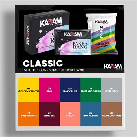 KADAM #1 Classic, 10 Shades Multicolor Fabric Dyes - #1 Classic, 10 ...
