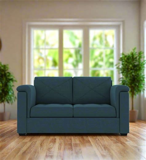 Andres Fabric 2 Seater Sofa In Harbour Blue Colour