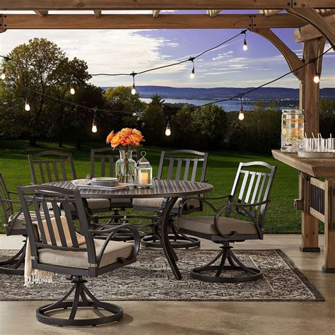 Member's Mark Harbor Hill 7-Piece Round, Cushioned Dining Set - Sam's ...