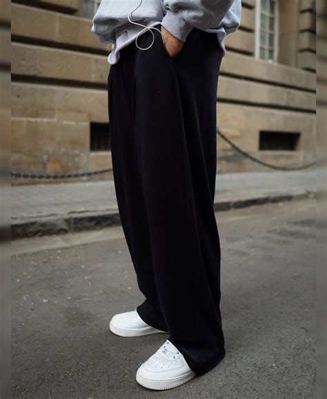 Black Baggy Fit Track Pant – Powerlook