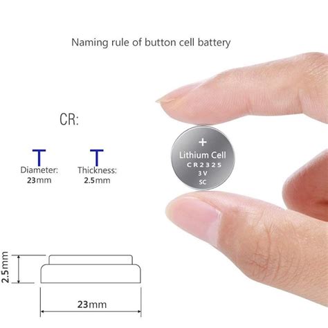 Watch Battery Replacements CR2325 3V Lithium Button Cell Batteries - 10 ...