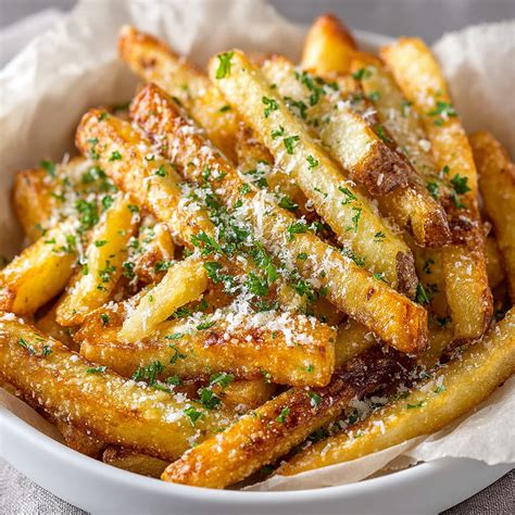 Crispy Garlic Parmesan French Fries Recipe - Cooking White