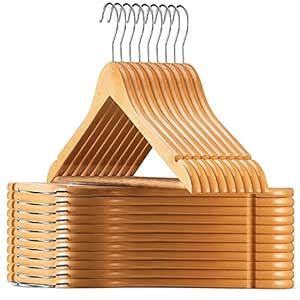 DD RETAILS Solid Wooden Hangers Set (34) : Amazon.in: Home & Kitchen