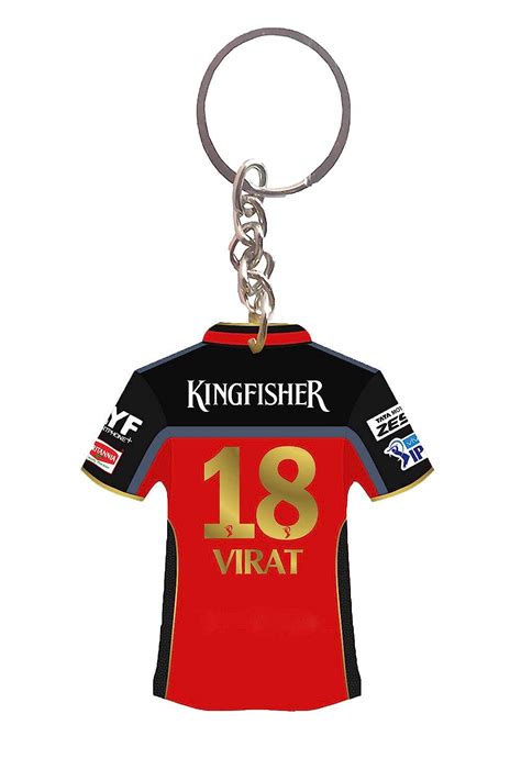 BLACKTAIL RCB Keychain, RCB Jersey Kholi 2020 Key Chain (Multicolor ...