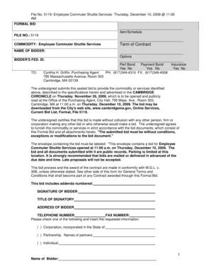 Fillable Online www2 cambridgema 5119- Employee Commuter Shuttle ...