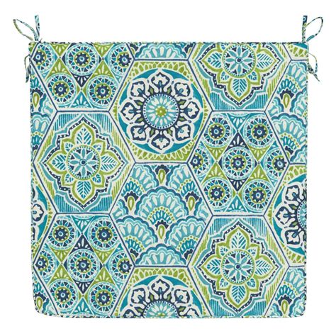 Calista teal single outdoor deep seat cushion | At Home