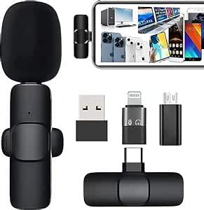DDLC 4 in 1 K8 Wireless Microphone, Mini Portable Recording Clip Mic ...