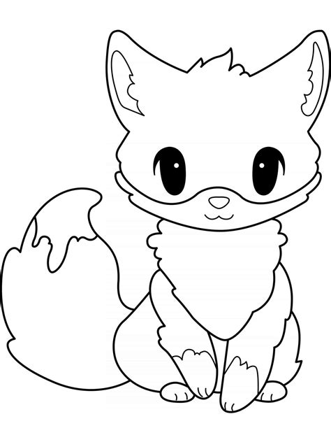 Cute Fox Coloring Pages - Free coloring pages to print