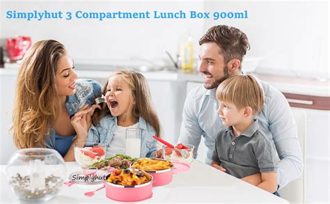 Buy Simplyhut Big Bite Lunch Box - Plastic 3 Container Double Wall ...