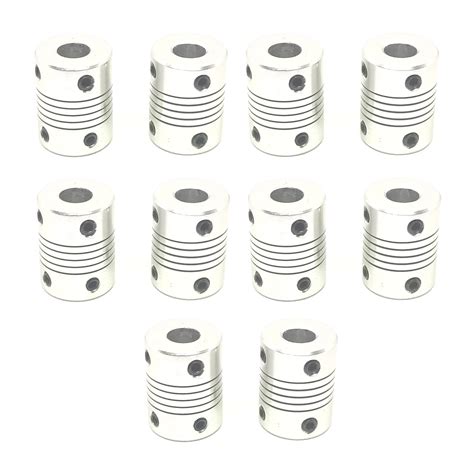 Buy INVENTO 10Pcs 10x10mm Motor Jaw Shaft Coupler Aluminum 10mm to 10mm ...