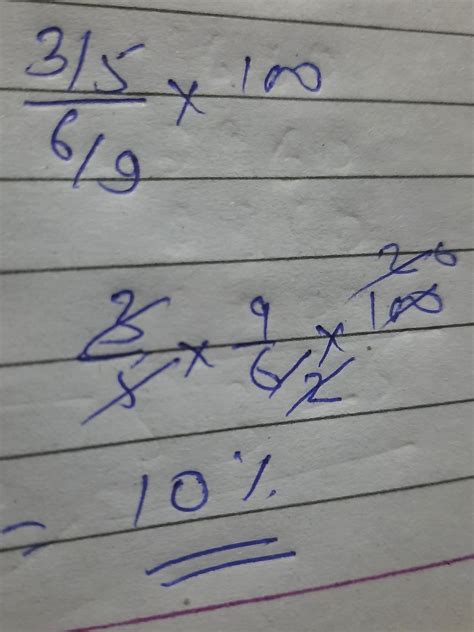3/5,6/9 ka Kitna percentage hota h - Brainly.in