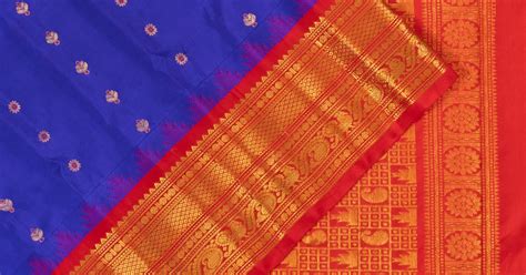 Gadwal Soft Silk Butta Royal Blue Saree | Kankatala
