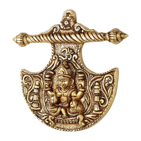 Buy Traditional Brass Goddess Lakshmi Wall Hanging - 8x8.5 inch ...