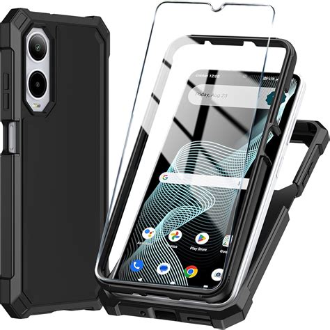 for Cricket Debut S3 Phone Case/AT&T Vista 2 Case with Tempered Glass ...