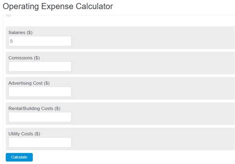 Image result for Operating Cost Calculator
