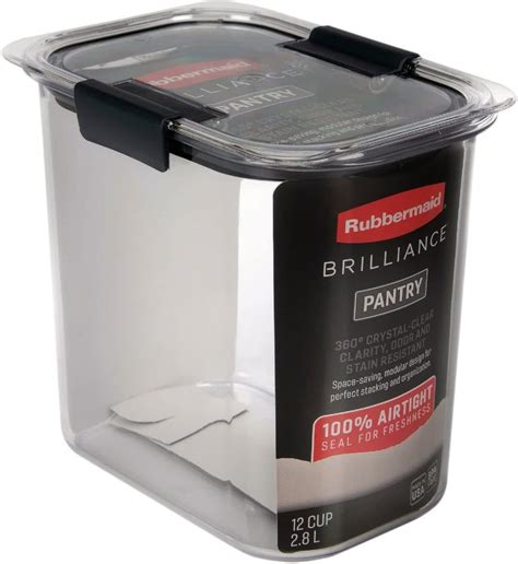 Rubbermaid Brilliance Airtight Food Storage Container for Pantry with ...