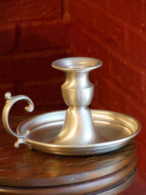 Vintage Pewter Candle Holder