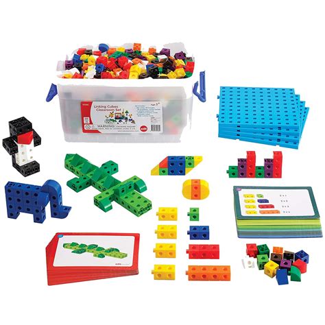 edx education 54009 Linking Cube Classroom Set, 2 cm (Pack of 500 ...