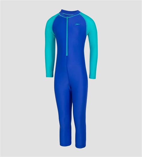 Buy Speedo Color Block All In One Suit Deep Peri-Bali Blue Swimwear ...