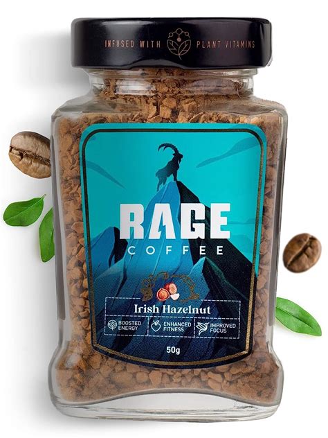 RAGE COFFEE Irish Hazelnut - Flavored Instant Coffee Powder for both ...