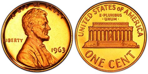 1963 1C, DCAM (Proof) Lincoln Cent (Modern) - PCGS CoinFacts
