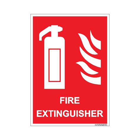 Mr. Safe - Fire Extinguisher Sign PVC Sticker A5 (5.8 inch X 8.2 inch ...
