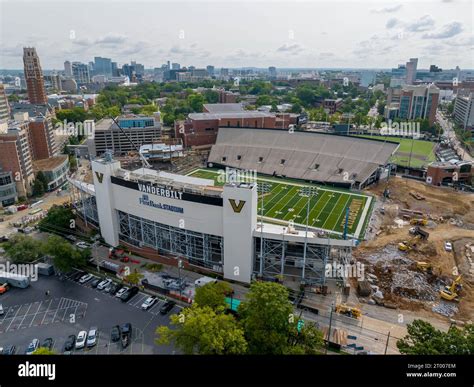 Aerial View Of First Bank Stadium On The Vanderbilt University Campus ...