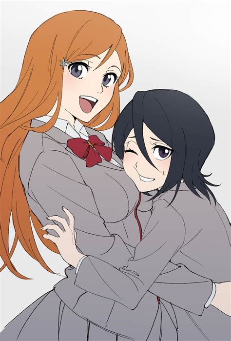 inoue orihime and kuchiki rukia (bleach) drawn by konetaa | Danbooru