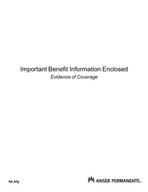 Fillable Online dcsdk12 Kaiser HSA Evidence of Coverage 2013 - Douglas ...