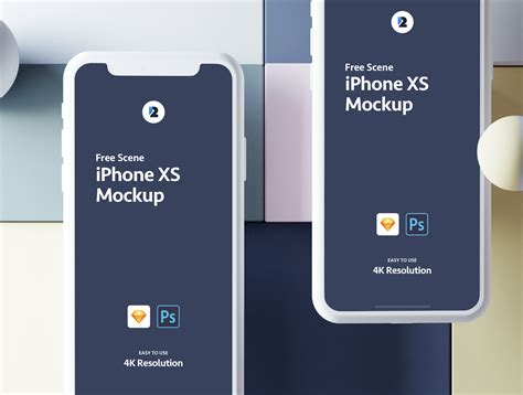 2 Mockups of iPhone XS Scene on Different Angles Free Download ...