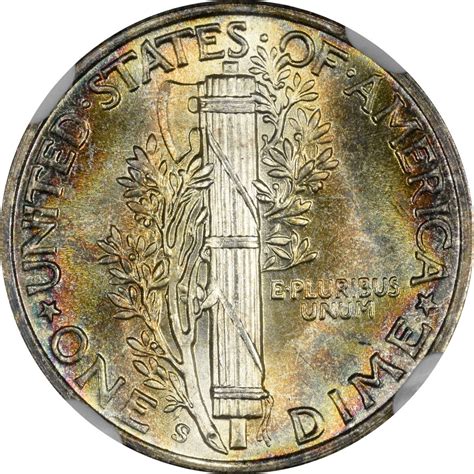 Superb Gem FB 1945-S Mercury Dime Tied for Finest FB Seen by NGC. 1945 ...