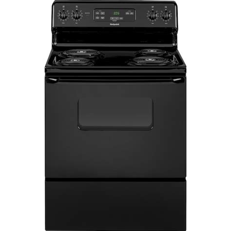 Hotpoint 30-in 4 Burners 5-cu ft Freestanding Electric Range (Black ...