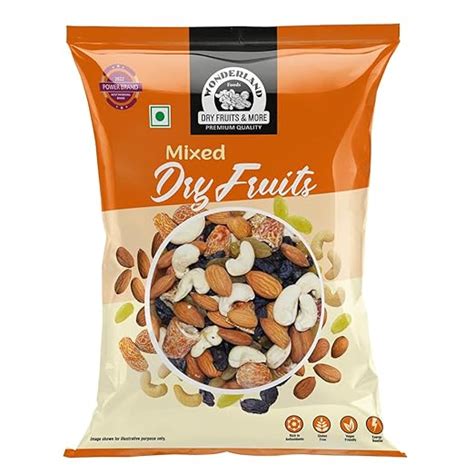 Wonderland Foods 200g Mix Dry Fruits (Panchmewa) Pouch | Almonds ...