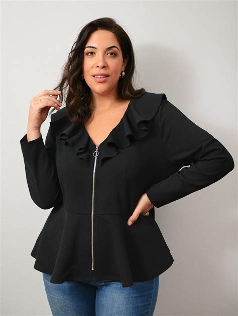 Peplum Jacket Plus Size