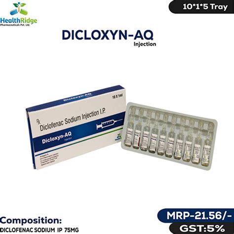 Dicloxyn AQ Injection - Diclofenac Sodium Ip 75mg - HealthRidge ...