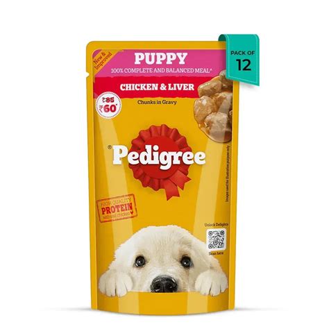 Pedigree Chicken Chunks in Gravy Puppy Wet Dog Food - 130g | Zigly
