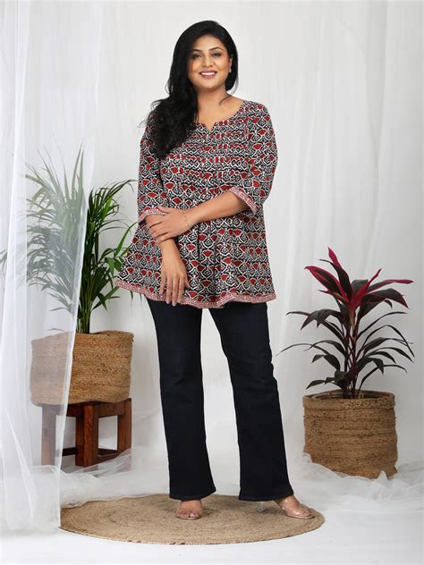 Buy Tops & Tunics for Women | Ikat Tops, Ajrakh Tops| CraftsandLooms ...